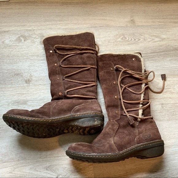 Ugg Australia Surfcat Shearling Tall Suede Boots S/N 5158, Size 8 - Picture 2 of 4